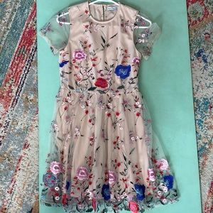 Dainty hooligan embroidered flower dress